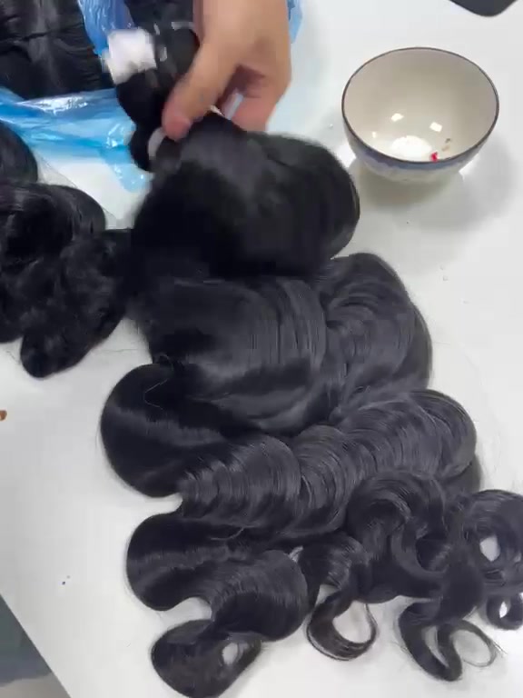 Actual raw wave bundles prepared for close inspection