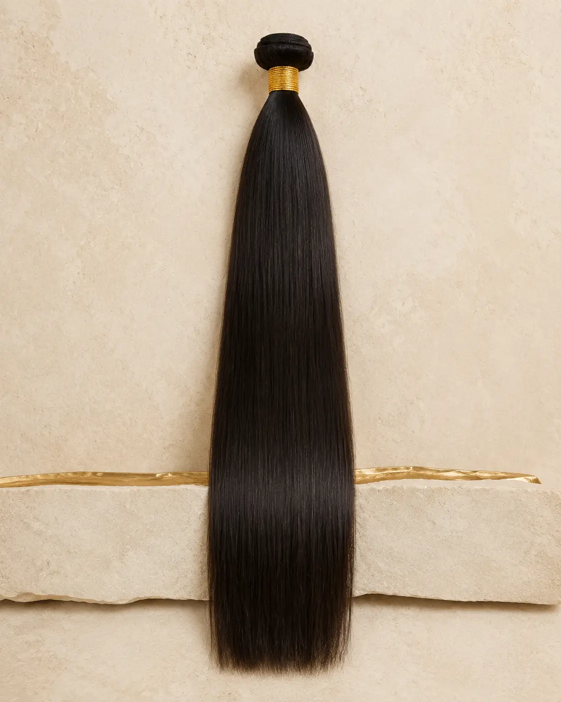 Raw Silky Straight raw hair texture sample